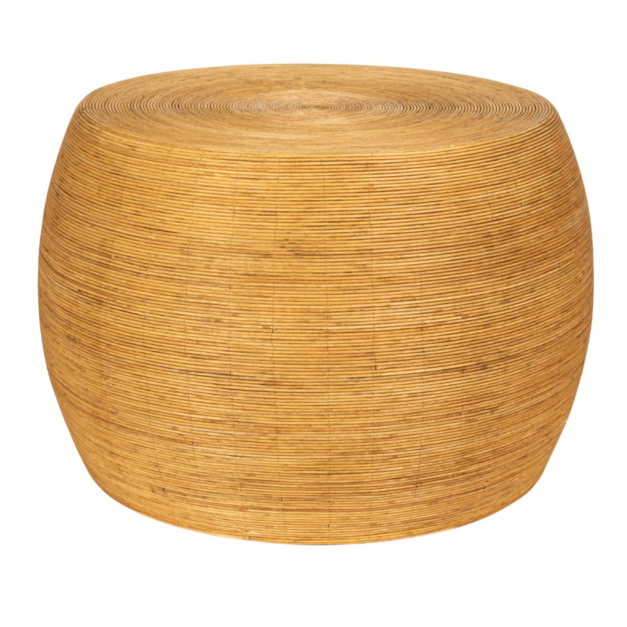 Hello Honey® 18" Natural Wide Rattan Round Accent Table